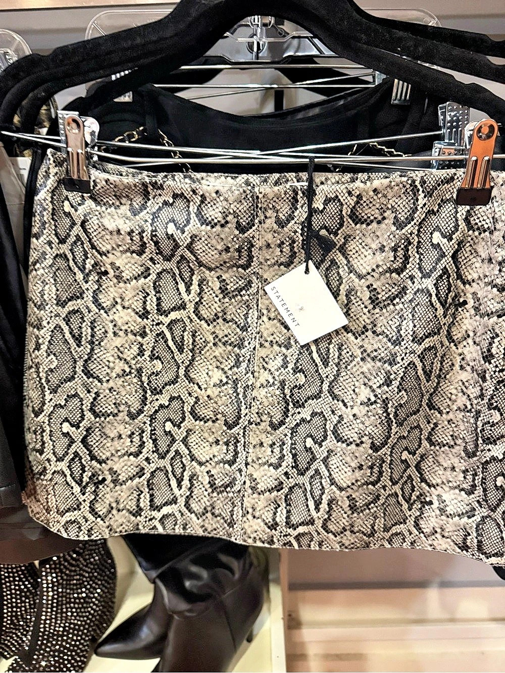 Snake Print Mini Skirt NWT